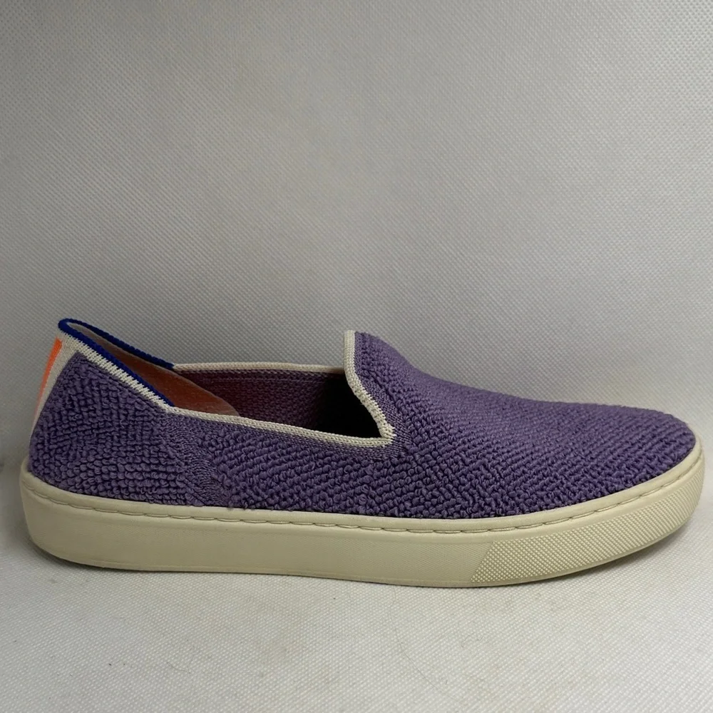 Rothy’s The Sneaker Amethyst Terry Purple Slip On Sneakers Women's Size 6